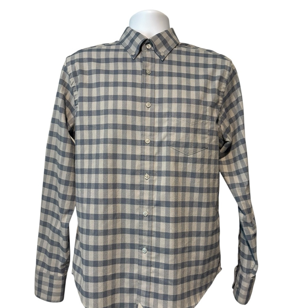 UNTUCKit Archie Men's Regular Fit Long Sleeve Plaid Blue Button Down Shirt M